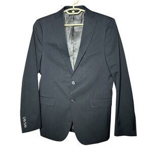 Zara Man Sport Coat Mens 40 Tailored Fit Black‎ Textured
